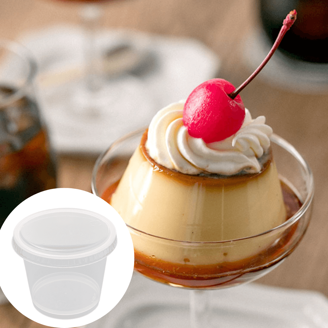  プラスチックプリンカップ130mlふた付