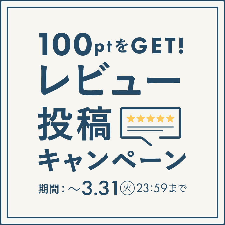 レビューを書いて100ポイントGET!レビュー投稿キャンペーン