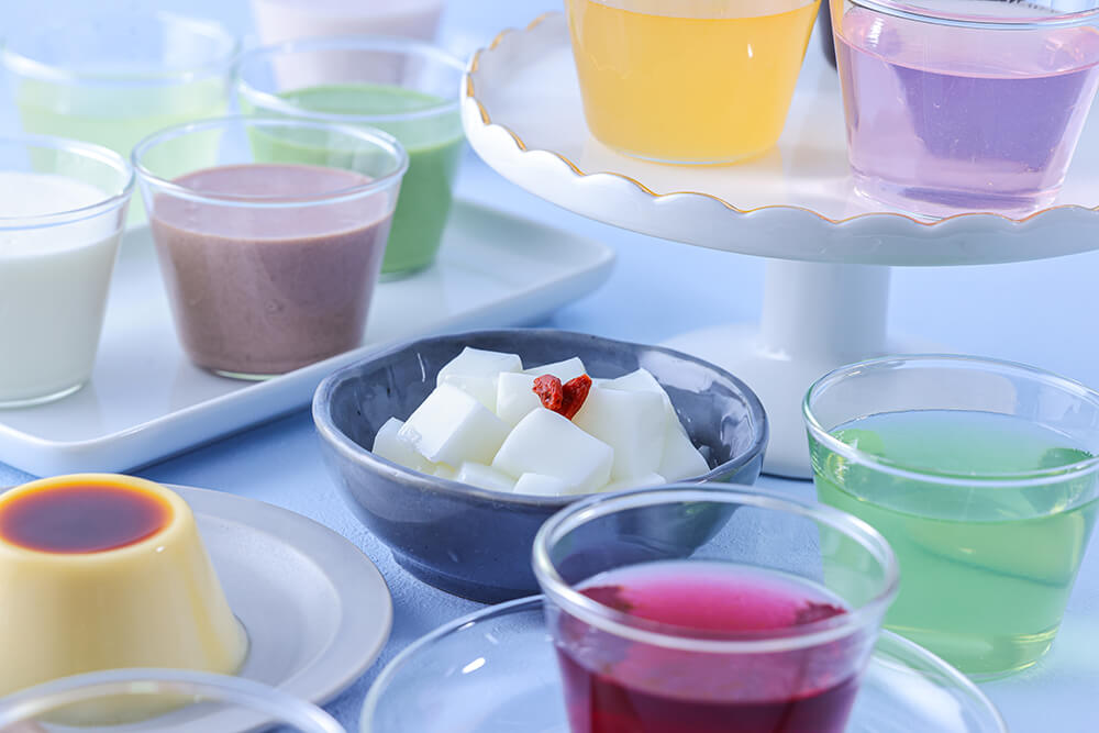 お湯または牛乳と混ぜるだけ!富澤寒天シリーズ
