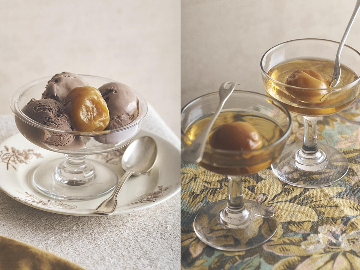 チョコレートアイスと白ワイン